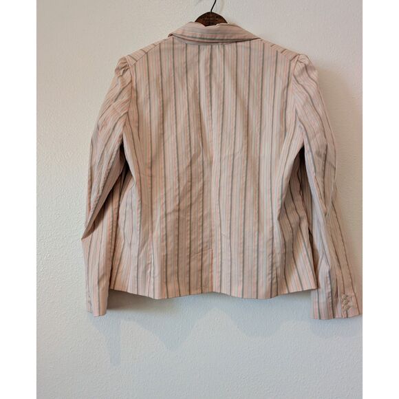 The Apostrophe Stretch Seersucker Fully Lined Blazer Jacket   Sz 16 - Picture 3 of 9